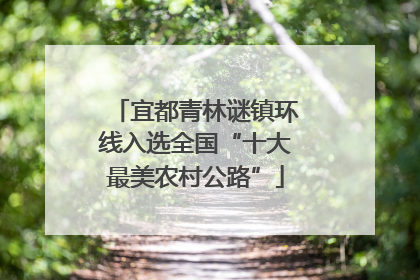 宜都青林谜镇环线入选全国“十大最美农村公路”