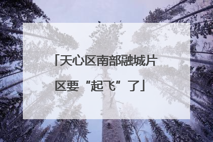 天心区南部融城片区要“起飞”了