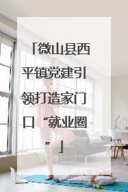 微山县西平镇党建引领打造家门口“就业圈”