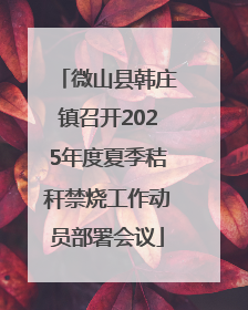 微山县韩庄镇召开2025年度夏季秸秆禁烧工作动员部署会议