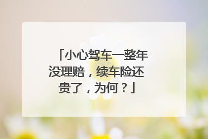 小心驾车一整年没理赔，续车险还贵了，为何？