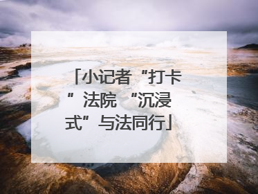 小记者“打卡”法院 “沉浸式”与法同行