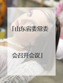 山东省委常委会召开会议
