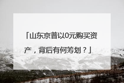 山东京普以0元购买资产，背后有何筹划？