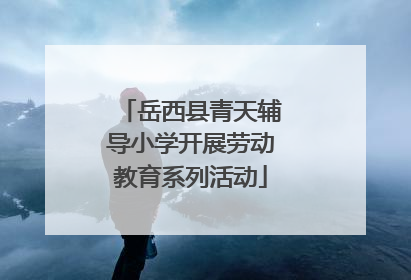 岳西县青天辅导小学开展劳动教育系列活动