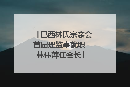 巴西林氏宗亲会首届理监事就职 林伟萍任会长