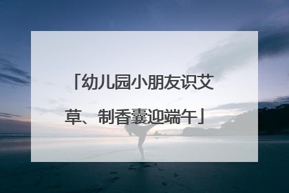 幼儿园小朋友识艾草、制香囊迎端午