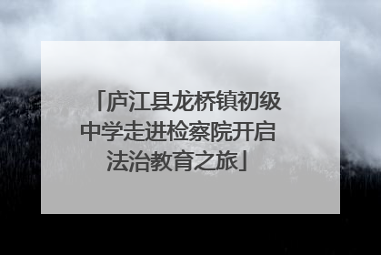 庐江县龙桥镇初级中学走进检察院开启法治教育之旅