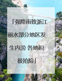 强降雨致浙江丽水部分地区发生内涝 各地积极抢险