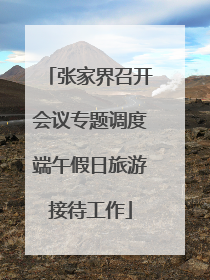 张家界召开会议专题调度端午假日旅游接待工作