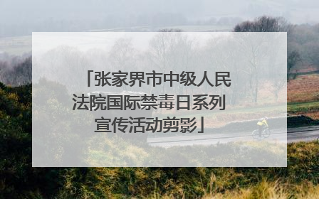 张家界市中级人民法院国际禁毒日系列宣传活动剪影