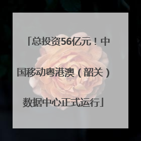 总投资56亿元！中国移动粤港澳（韶关）数据中心正式运行