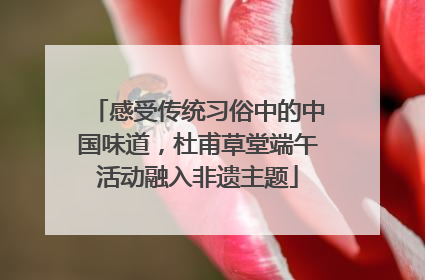 感受传统习俗中的中国味道，杜甫草堂端午活动融入非遗主题