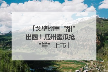 戈壁棚里“甜”出圈！瓜州蜜瓜抢“鲜”上市