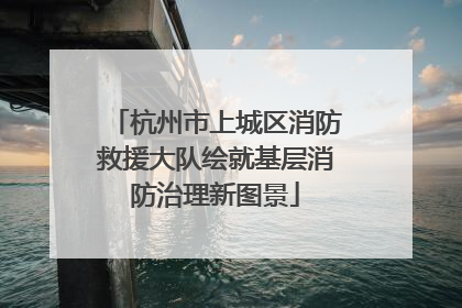 杭州市上城区消防救援大队绘就基层消防治理新图景
