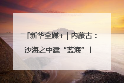 新华全媒+｜内蒙古：沙海之中建“蓝海”