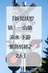 新晃扶罗镇：一山塘渗水 下游紧急转移22人