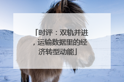 时评：双轨并进，运输数据里的经济转型动能