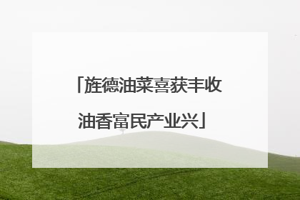 旌德油菜喜获丰收 油香富民产业兴