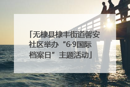 无棣县棣丰街道馨安社区举办“6·9国际档案日”主题活动