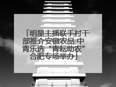 明星主播联手村干部推介安徽农品 中青乐选“青耘助农”合肥专场举办