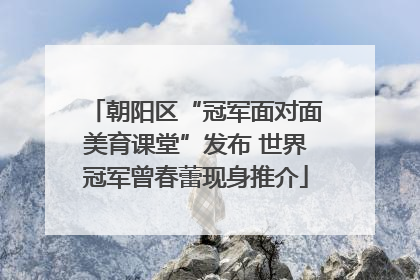 朝阳区“冠军面对面美育课堂”发布 世界冠军曾春蕾现身推介