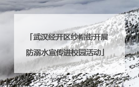 武汉经开区纱帽街开展防溺水宣传进校园活动