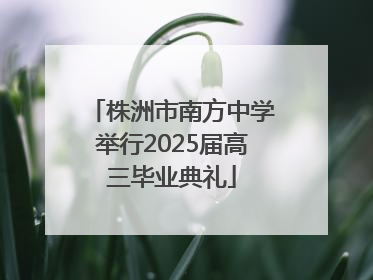 株洲市南方中学举行2025届高三毕业典礼