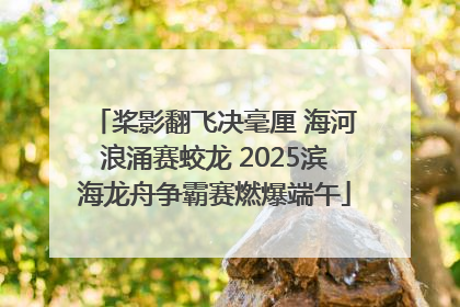 桨影翻飞决毫厘 海河浪涌赛蛟龙 2025滨海龙舟争霸赛燃爆端午