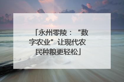 永州零陵：“数字农业”让现代农民种粮更轻松