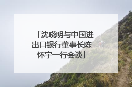 沈晓明与中国进出口银行董事长陈怀宇一行会谈