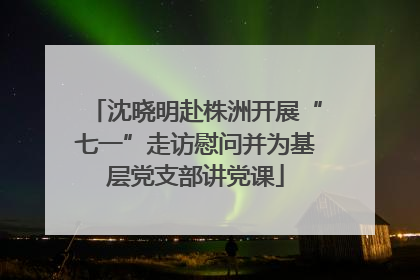 沈晓明赴株洲开展“七一”走访慰问并为基层党支部讲党课