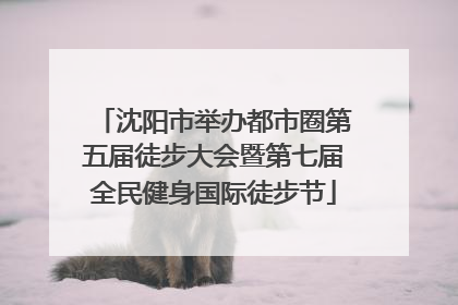 沈阳市举办都市圈第五届徒步大会暨第七届全民健身国际徒步节