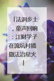 法润乡土，童声回响：江财学子在流坑村播撒法治星火