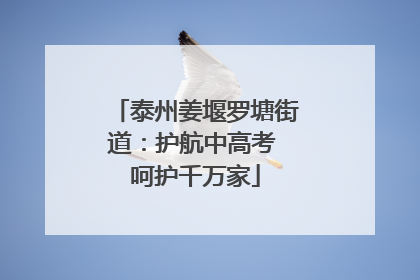泰州姜堰罗塘街道：护航中高考 呵护千万家