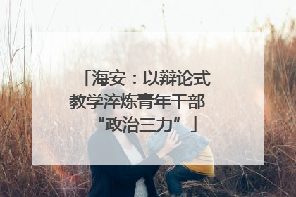 海安：以辩论式教学淬炼青年干部“政治三力”
