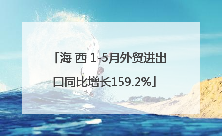 海 西 1-5月外贸进出口同比增长159.2%