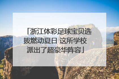 浙江体彩足球宝贝选拔燃动夏日 这所学校派出了超豪华阵容