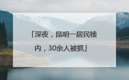 深夜，昆明一居民楼内，30余人被抓