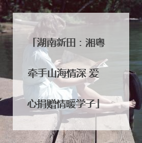 湖南新田：湘粤牵手山海情深 爱心捐赠情暖学子