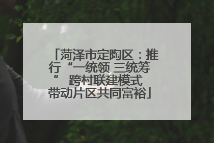 菏泽市定陶区：推行“一统领 三统筹” 跨村联建模式 带动片区共同富裕