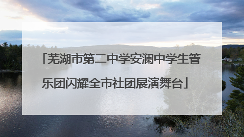 芜湖市第二中学安澜中学生管乐团闪耀全市社团展演舞台