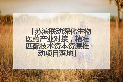 苏滨联动深化生物医药产业对接，精准匹配技术资本资源推动项目落地