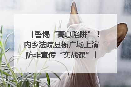 警惕“高息陷阱”！内乡法院县衙广场上演防非宣传“实战课”