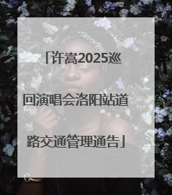 许嵩2025巡回演唱会洛阳站道路交通管理通告