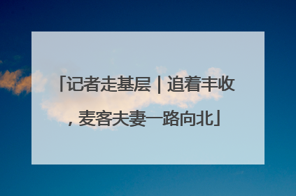 记者走基层｜追着丰收，麦客夫妻一路向北