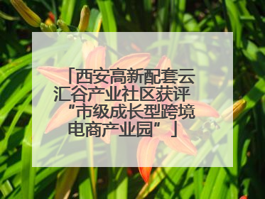 西安高新配套云汇谷产业社区获评“市级成长型跨境电商产业园”