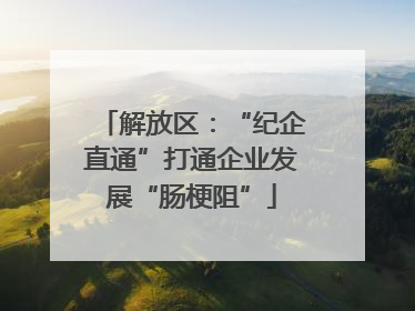 解放区：“纪企直通”打通企业发展“肠梗阻”