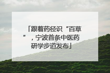 跟着药径识“百草”，宁波首条中医药研学步道发布