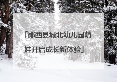郧西县城北幼儿园萌娃开启成长新体验